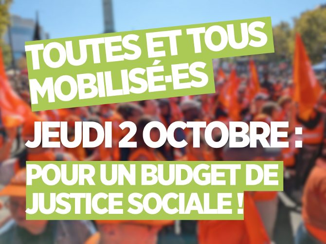 Mobilisation du 2 octobre : pour un vrai partage des efforts